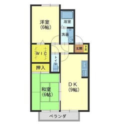 ファミール上赤江Ｂ棟の物件間取画像